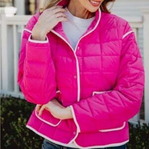 Katydid Fuchsia Quilted Outerwear NWT
